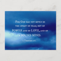 2 Timothy 1:7 For God has not given us the...