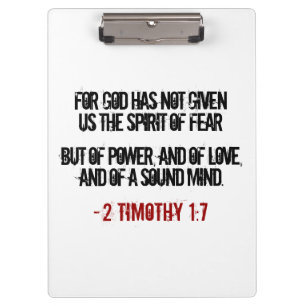 2 Timothy 1:7 gifts Clipboard