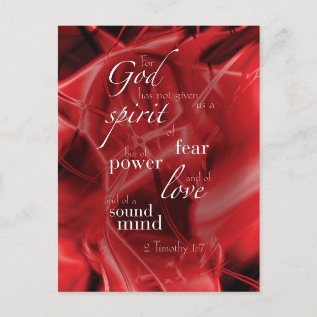 2 Timothy 1:7 Postcard (Front)