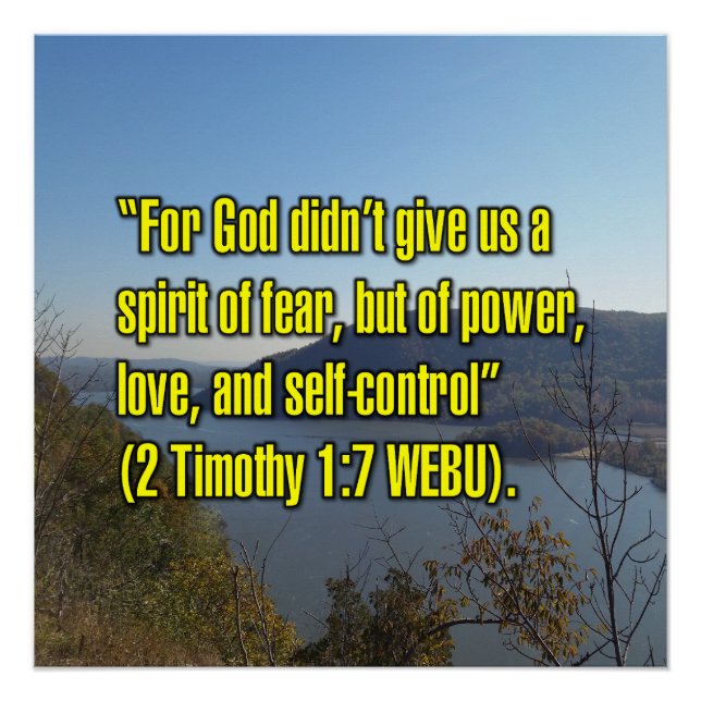 2 Timothy 1:7 WEBU Poster (Front)