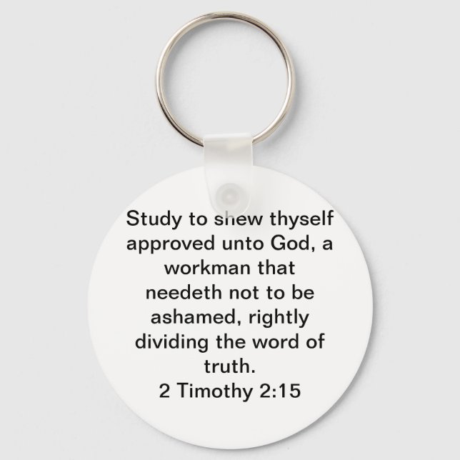 2 Timothy 2:15 Key Ring (Front)
