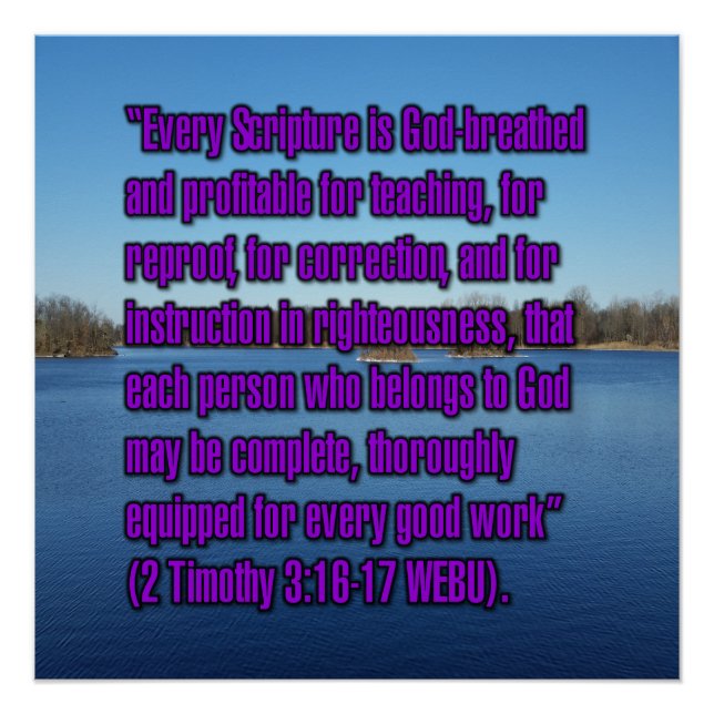 2 Timothy 3:16-17 WEBU Poster (Front)