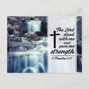 2 Timothy 4:17 The Lord Gave Me Strength Bible Postcard