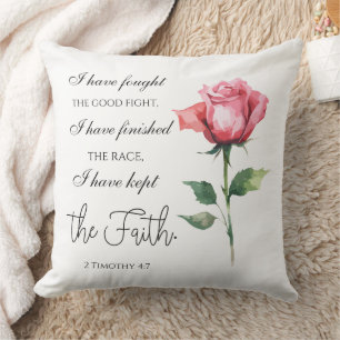 2 Timothy 4:7 - I have fought the good fight Cushion