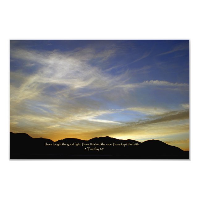 2 Timothy 4:7  I have fought the good fight. Photo Print (Front)