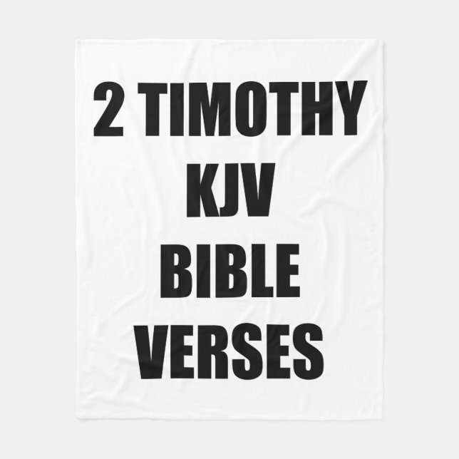 2 Timothy KJV Bible Verses Fleece Blanket (Front)