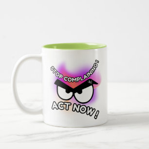 2-Tone Mug 11oz : Act Now (green)