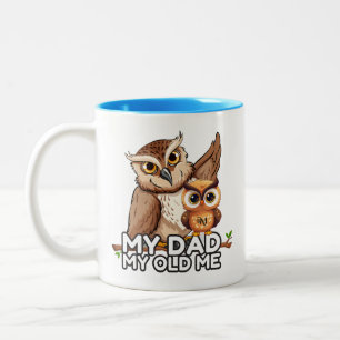 2-Tone Mug 11oz : My Dad My Old Me (blue)