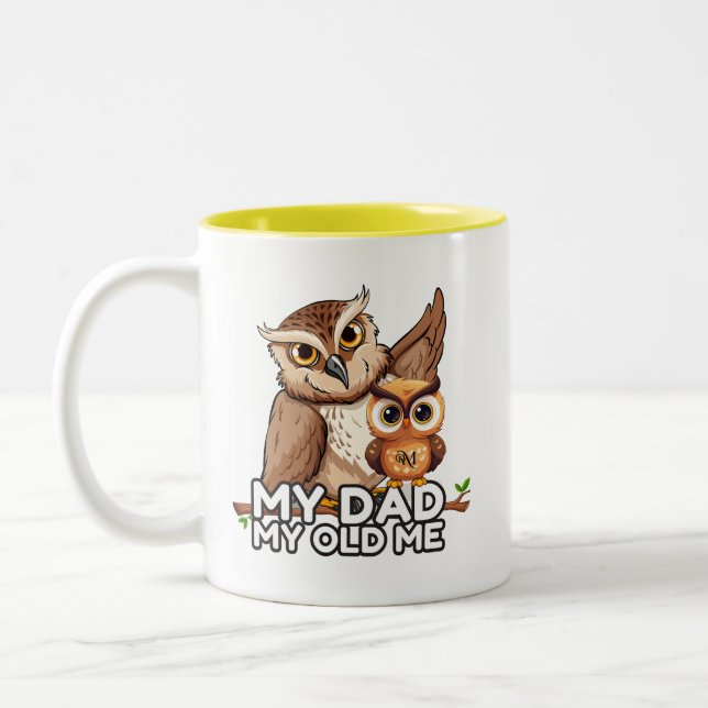 2-Tone Mug 11oz : My Dad My Old Me (yellow) (Left)