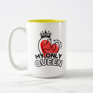 2-Tone Mug 15oz : My Only Queen (yellow)