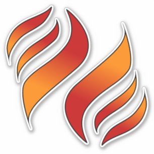 2 Tongues of Fire or Flames (facing left)