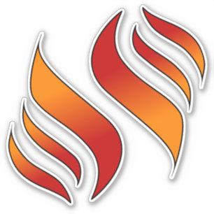 2 Tongues of Fire or Flames (facing right)