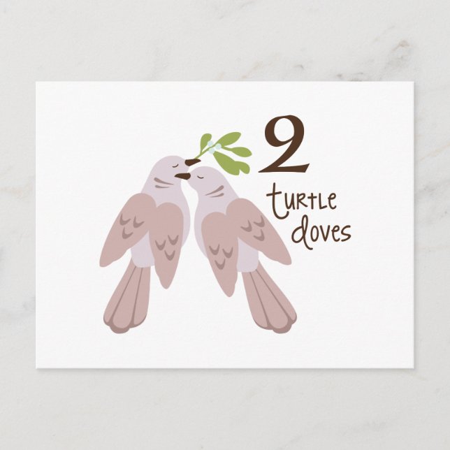 2 Turtle Dove Postcard (Front)
