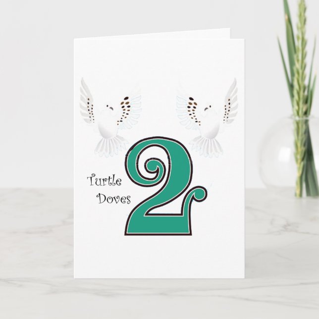 2 Turtle Doves Holiday Card (Front)