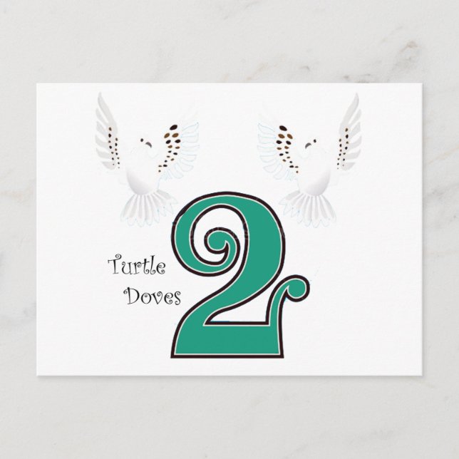 2 Turtle Doves Postcard (Front)
