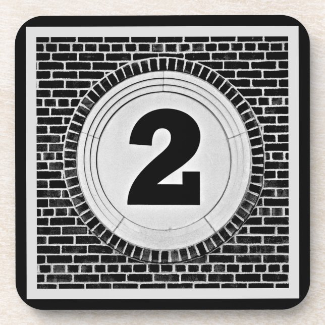 2 Two Much Too? in Black and White Coaster (Front)