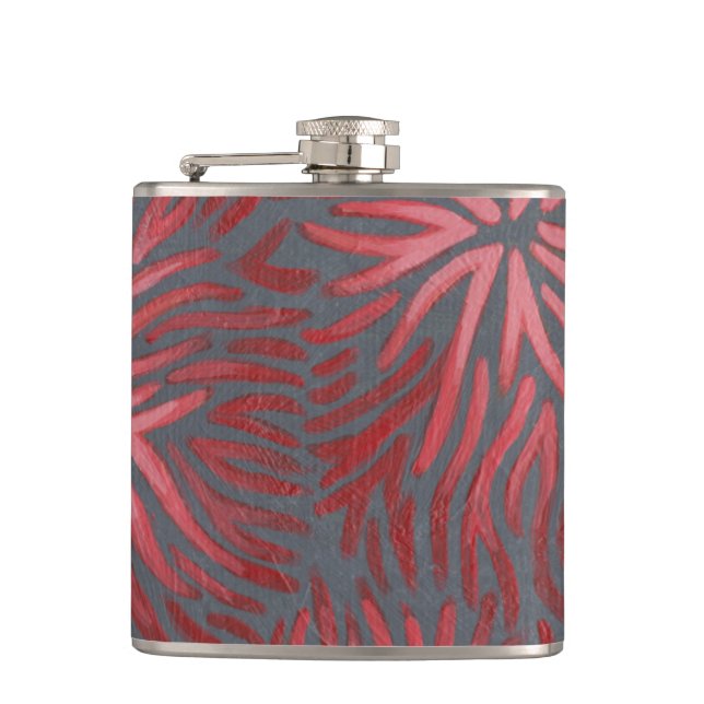 2-Up Dianthus II Hip Flask (Front)