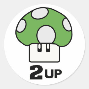 2 Up mushroom Sticker