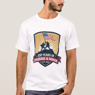 2 USA 250th Anniversary Courage Honor Patriotic T-Shirt