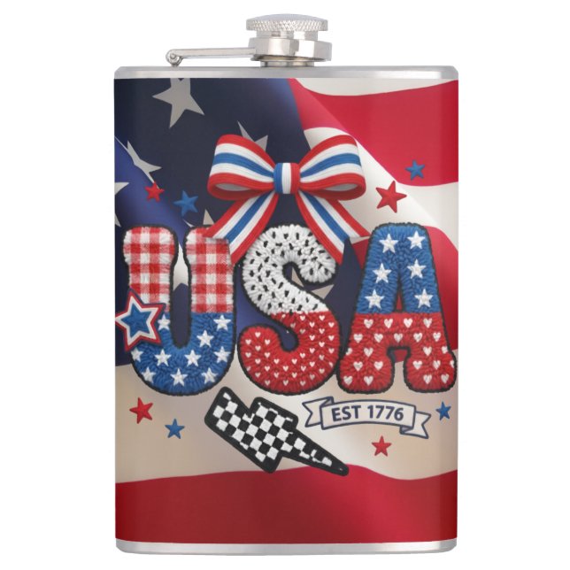 #2 USA HIP FLASK (Front)