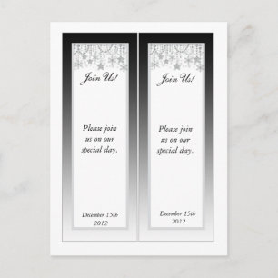 2 Winter Diamond Wedding Save the Date Bookmarks Announcement Postcard