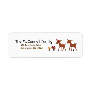 2 WOODLAND DEER PRINTABLE ADDRESS LABELS