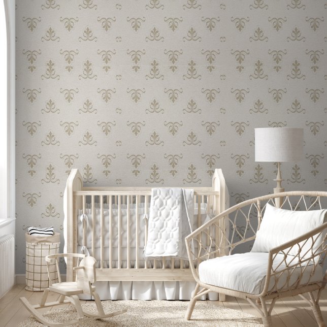 2' x12' Crown Patterned Textured Vinyl Wallpaper (Kids)