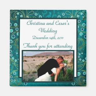 2"x2" Announcement Magnet Arabian Teal