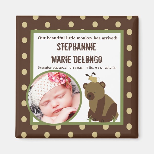 2"x2" Announcement Magnet Enchanted Hollow Forest (Front)