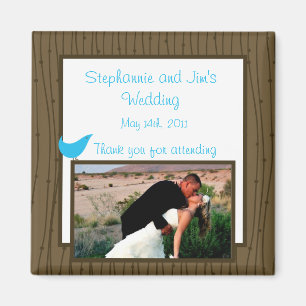 2"x2" Announcement Magnet Love Birds