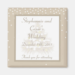 2"x2" Announcement Magnet Old Town Christmas