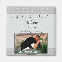 2"x2" Announcement Magnet Soft Blue Islamic Ramada