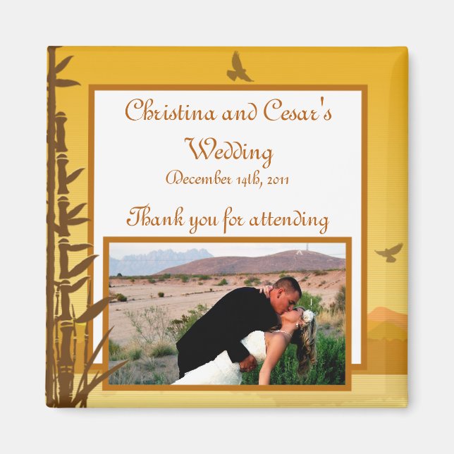 2"x2" Announcement Magnet Warm Sunset (Front)