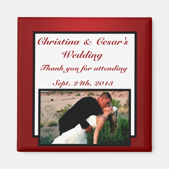 2"x2" Announcement Magnet White Tree Red Black Str (Front)
