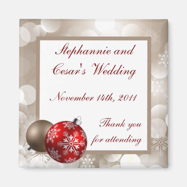 2"x2" Announcement Magnet Winter Blur (Front)