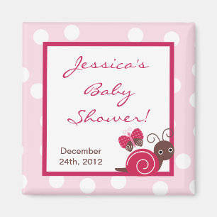 2"x2" Magnet Favour Berry Garden Lady Bug