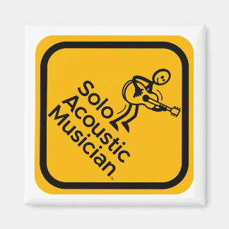 2"x2" Square Fridge Magnet Yellow SAM Logo