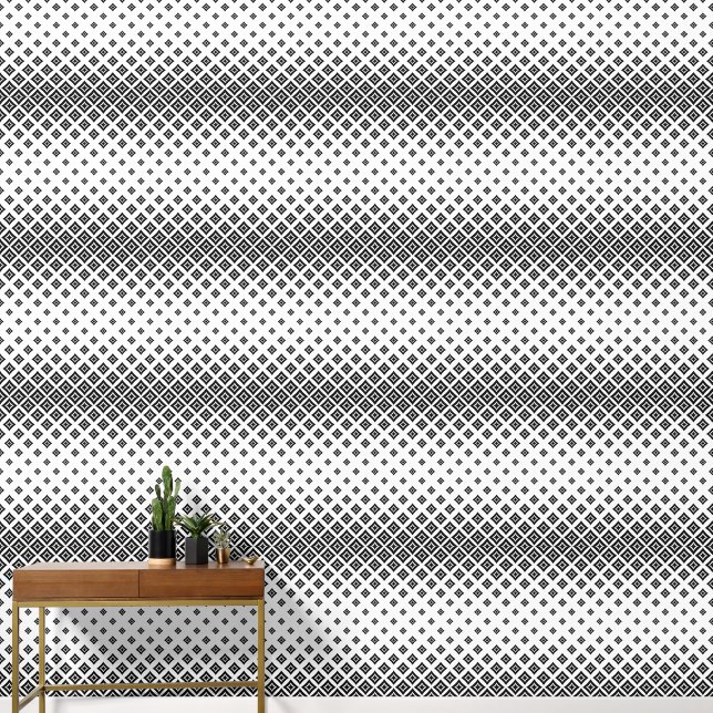 2' x 12' Concentric Halftone Textured Vinyl Wallpaper (Hallway)