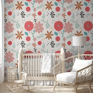 2' x 12' Flora Textured Vinyl  Wallpaper