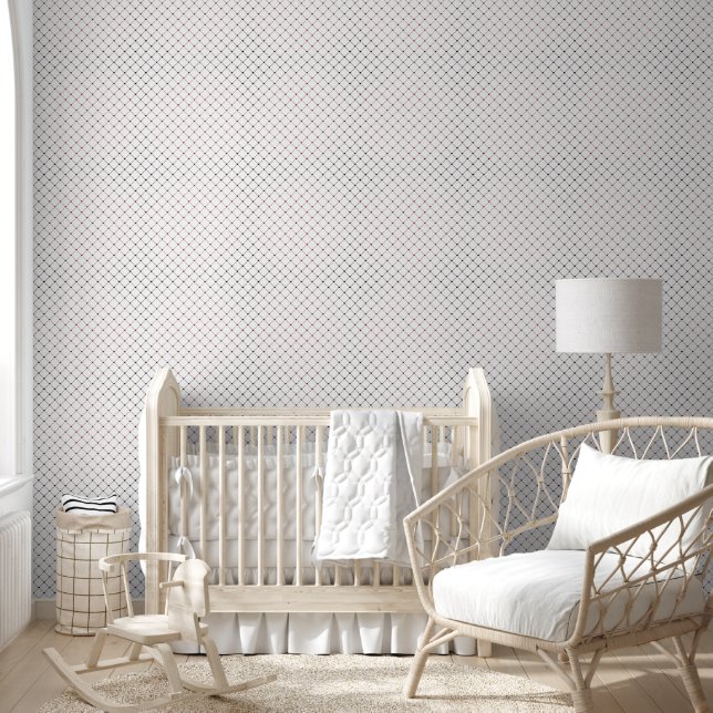 2' x 12' Hearts Patterned Textured Vinyl  Wallpaper (Kids)
