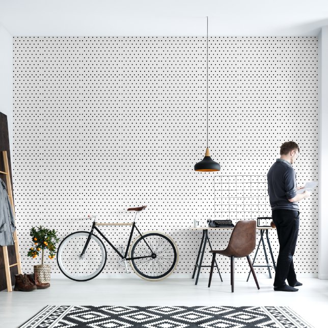 2' x 12' Polka Dot Textured Vinyl  Wallpaper (Living Room)