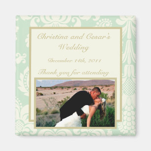 2"x 2" Announcement Magnet Damask Paris