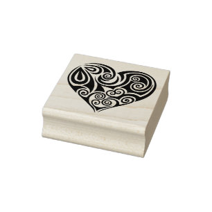 2" x 2" Rubber Stamp - Heart