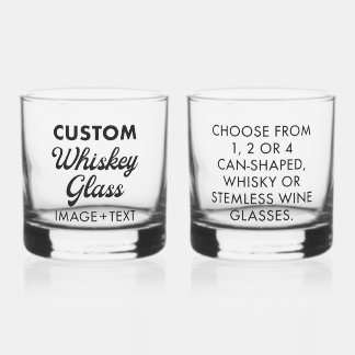 2 x Custom Personalised Whiskey Glass 12oz