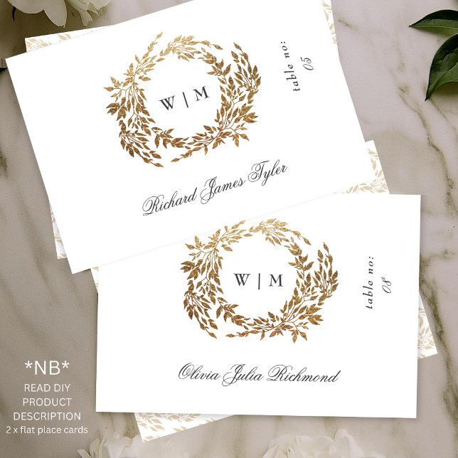 2 x Cut in Half DIY Crest Flat Place Cards (Creator Uploaded)