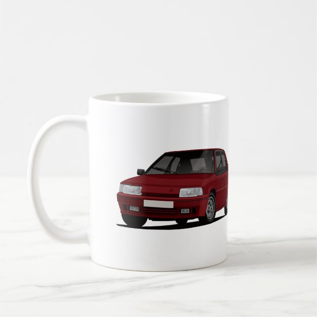2 x dark red Citroën BX GTi Coffee Mug (Left)