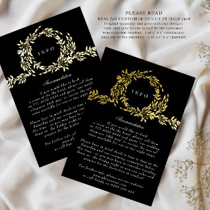 2 X DETAILS Monogram Crest Premium Wedding Gold