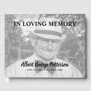 2 X Photo Funeral Guest Book