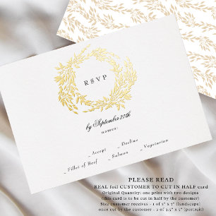 2 X RSVP Monogram Crest Classic Elegant Wedding