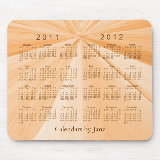 2 Year Calendar 2011-2012 Mouse Pad (Front)